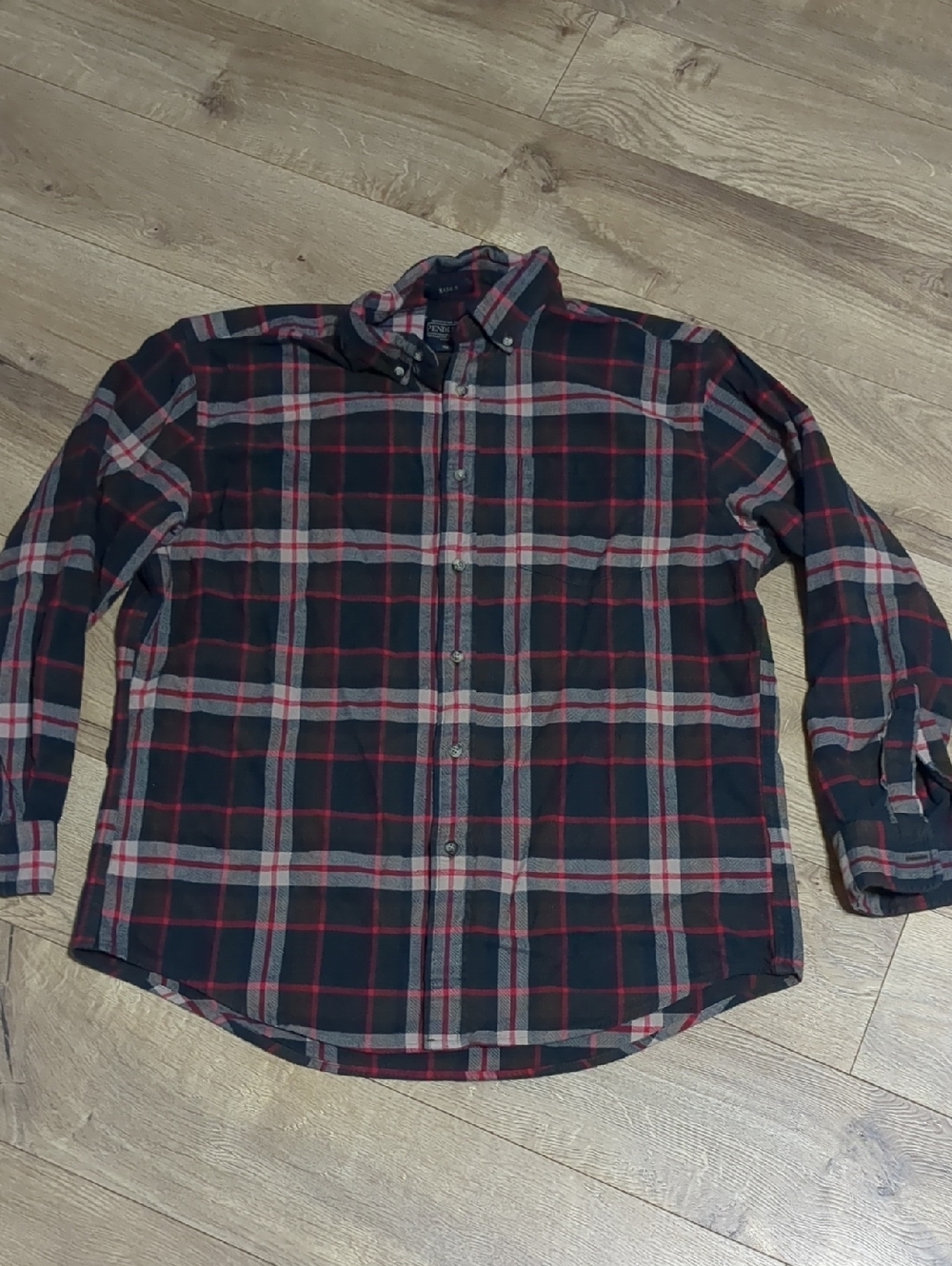Pendleton Mason Flannel Cotton Long Sleeve Classic Shirt Mens Red Plaid Size L - Picture 3 of 8
